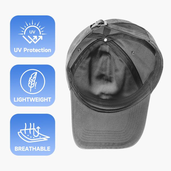NAWOCHSE Baseball Cap Unisex Cotton Adjustable Original Classic Unstructured Plain Golf Dad Hat Grey - Image 6
