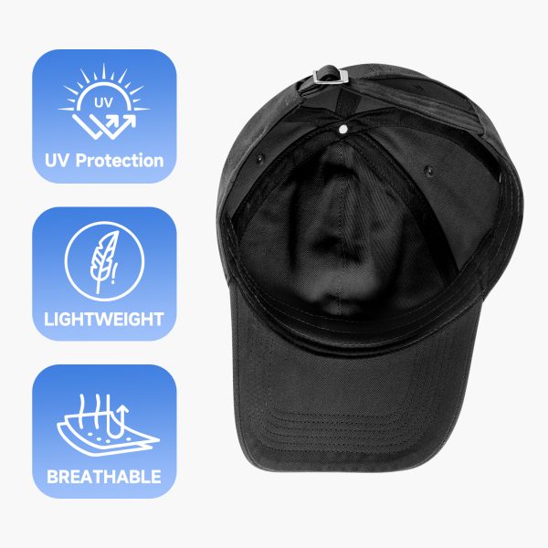 NAWOCHSE Baseball Cap Unisex Cotton Adjustable Original Classic Unstructured Plain Golf Dad Hat Black - Image 6