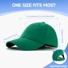 NAWOCHSE Baseball Cap Unisex Cotton Adjustable Original Classic Unstructured Plain Golf Dad Hat Dark Green - Image 2