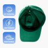 NAWOCHSE Baseball Cap Unisex Cotton Adjustable Original Classic Unstructured Plain Golf Dad Hat Dark Green - Image 6