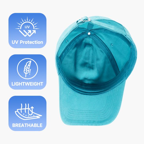 NAWOCHSE Baseball Cap Unisex Cotton Adjustable Original Classic Unstructured Plain Golf Dad Hat Sky Blue - Image 6