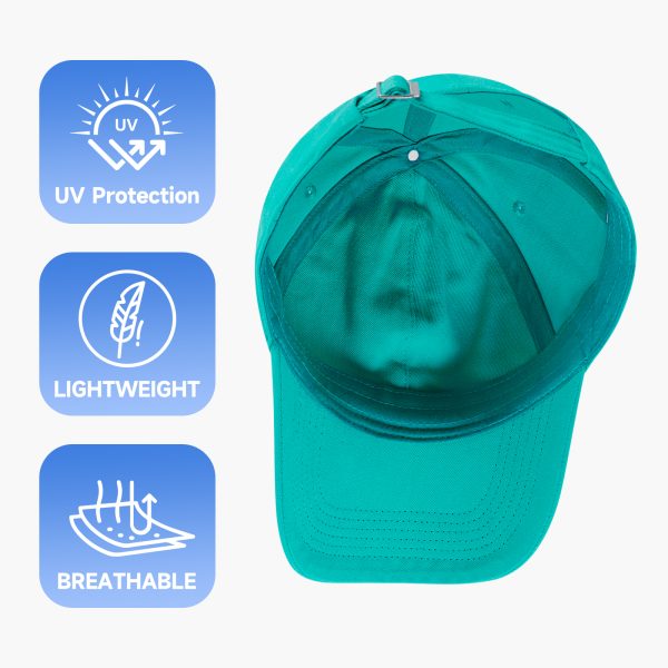 NAWOCHSE Baseball Cap Unisex Cotton Adjustable Original Classic Unstructured Plain Golf Dad Hat Peacock Blue - Image 6