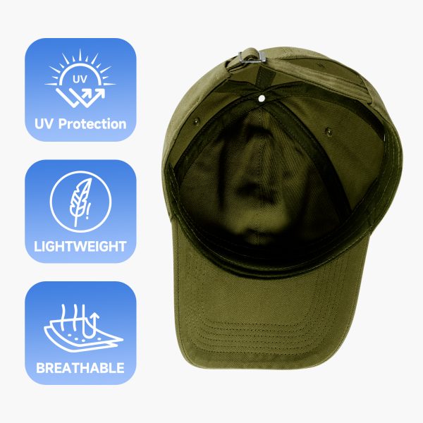 NAWOCHSE Baseball Cap Unisex Cotton Adjustable Original Classic Unstructured Plain Golf Dad Hat Olive - Image 6