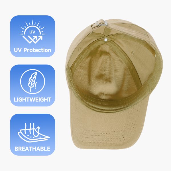 NAWOCHSE Baseball Cap Unisex Cotton Adjustable Original Classic Unstructured Plain Golf Dad Hat Khaki - Image 6
